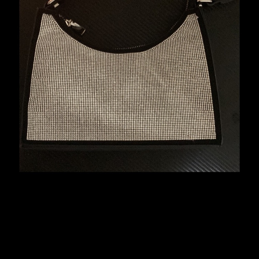 Black in silver purse